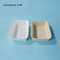 Rectangle Biodegradable Disposable Bowls Bamboo Pulp Paper Food Container
