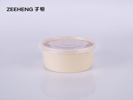 Bacias de salada redondas de bambu 1300ml de Zeeheng 50pcs pela luva