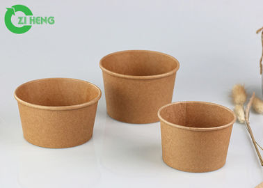 Descartável remova PE dobro a bacia revestida 8oz do papel de embalagem de Brown para a sopa