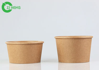 Para ir o alimento 16oz descartável da sopa biodegradável rola Logo Printed Kraft Paper Bowl feito sob encomenda