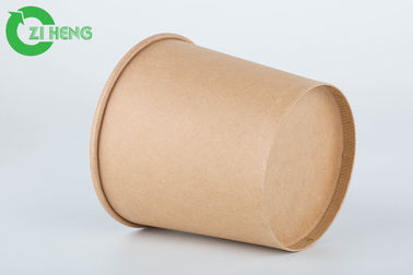 O papel de embalagem alto de Brown Da espessura coloca a forma redonda da parede 16oz um para a sopa