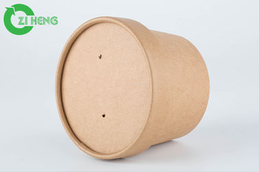 a sopa biodegradável resistente de 350ml Kraft coloca a parede grossa para o iogurte 6 cores