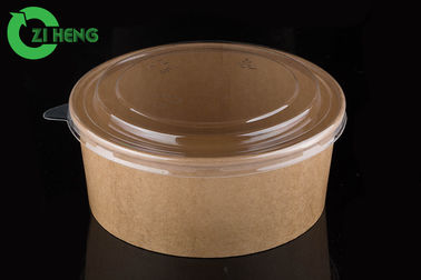 Da ondinha resistente de Kraft da graxa bacia de papel com tampa 25 onças para cores da sopa 6