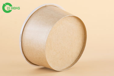 Cheiro menos bacias de sopa descartáveis de Brown Kraft para onças reciclável dos casamentos 25