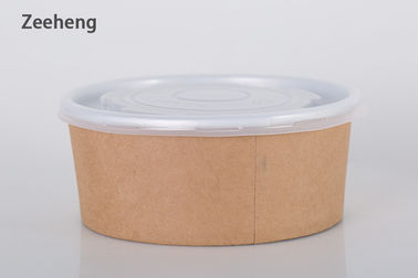 Bacia de salada Microwavable da vária resistência da graxa da bacia do papel de embalagem de Brown do alimento do tamanho