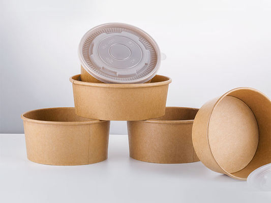 Produto comestível resistente Eco 100% de bacias de papel de Brown da graxa natural de Kraft - amigável